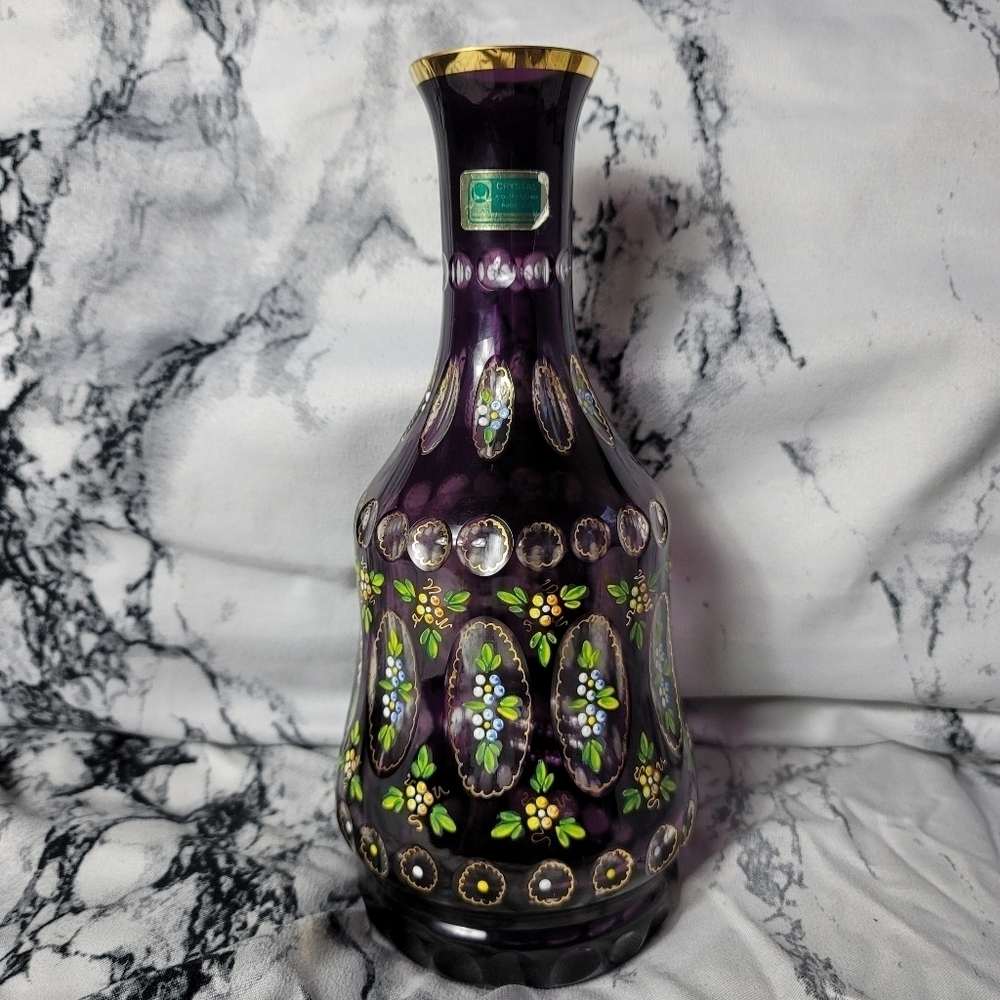 Lausitzer Glas Purple Crystal Decanter (no stopper)